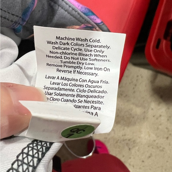 Avia leggings workout leggings pants XL 16-18 pink grey blue - Picture 8 of 8